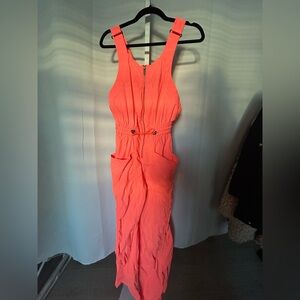 Free People Intimately Coral Sleeveless Women's Jumpsuit